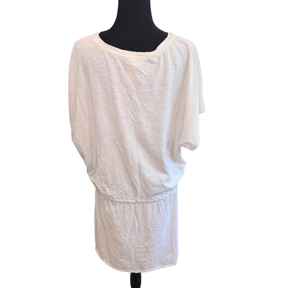 Freely Womens V-Neck Drawstring Waist Cotton Tunic Romper Dress XL Athleisure - Picture 2 of 9